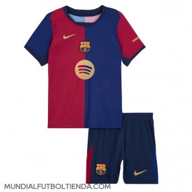 Camiseta Barcelona Paez Gavi #6 Primera Equipación Replica 2024-25 para niños mangas cortas (+ Pantalones cortos)